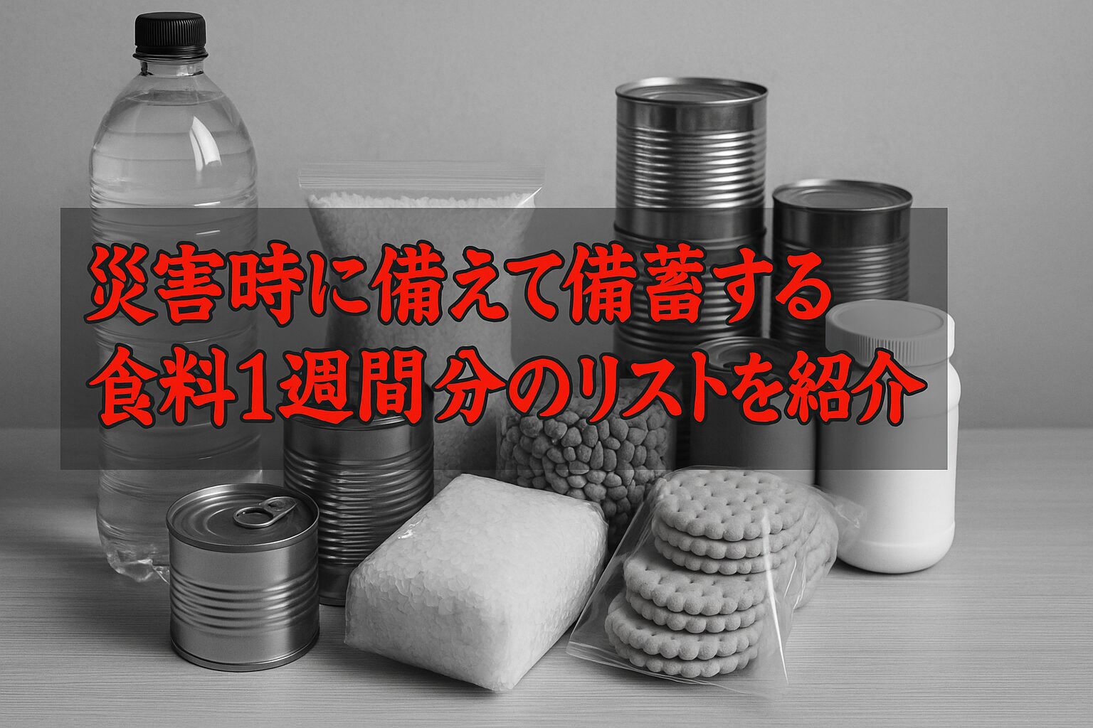1週間文の備蓄リスト